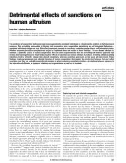 Detrimental effects of sanctions on human altruism