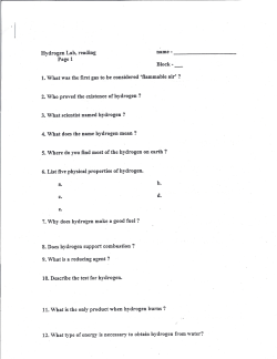 abce 10. Describe the test for hydrogen.