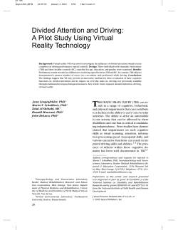 Divided Attention and Driving