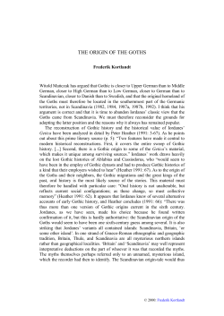 The Origins of the Goths