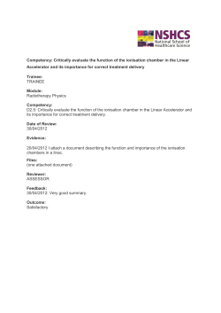 Competency: Critically evaluate the function of the ionisation