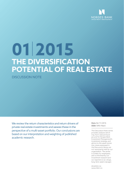 the diversification potential of real estate