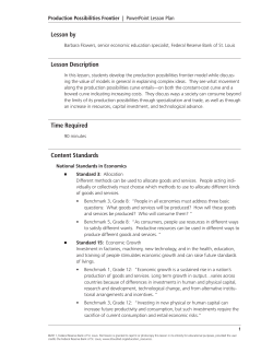 Production Possibilities Frontier - PowerPoint Lesson Plan