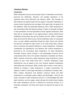 Research report 2007 - freshwater inverts at Slapton