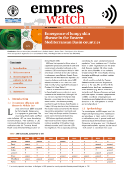 Emergence of lumpy skin disease in the Eastern Mediterranean