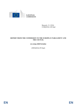EUROPEAN COMMISSION Brussels, 31.3.2016 COM(2016) 169