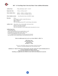 2017-18 DANCE TEAM AUDITION INFORMATION PACKET
