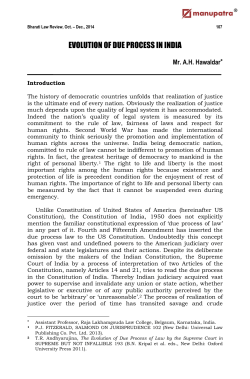 evolution of due process in india
