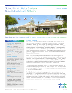 School District Helps Students Succeed with Cisco Network
