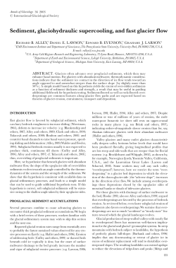 Sediment, glaciohydraulic supercooling, and fast glacier flow