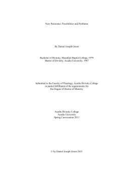 as a PDF - Canadian Baptists of Atlantic Canada