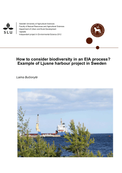 How to consider biodiversity in an EIA process? Example of