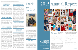 2015 LCCC Annual Report - Lincoln City Cultural Center