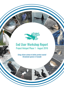 End User Workshop Report