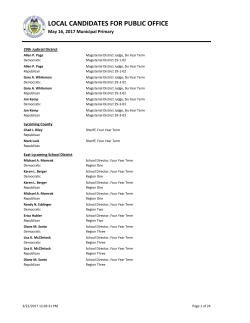 local candidates for public office
