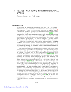 43 nearest neighbors in high-dimensional spaces