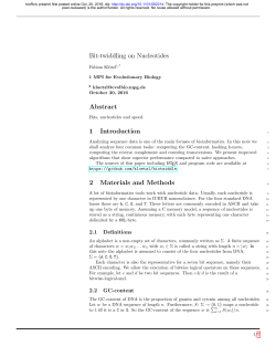 Bit-twiddling on Nucleotides