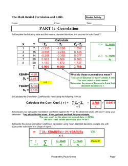 The Math behind Correlation and LSRL