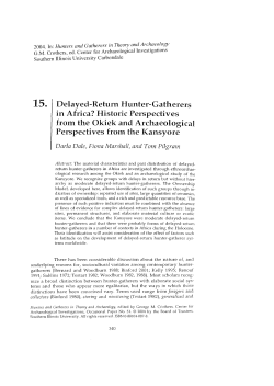 15. Delayed-Return Hunter-Gatherers in Africa?