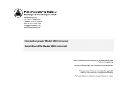 Small Bore Rifle Model 2600 Universal