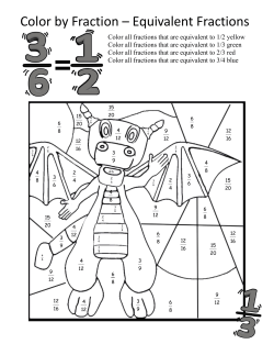 Color by Fraction &ndash; Equivalent Fractions