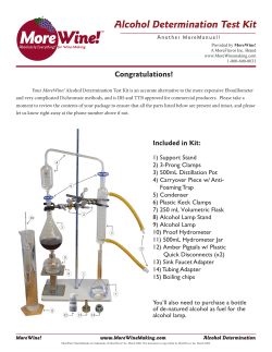 Alcohol Determination Test Kit
