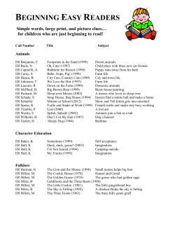 beginning easy readers