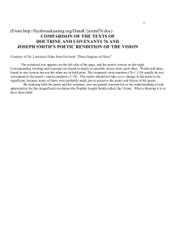 comparison of the texts of doctrine and covenants 76 and joseph