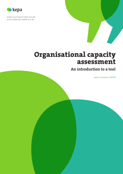 Organisational capacity assessment