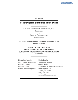 Brief for the Texas Public Policy Foudation in Support of Respondent