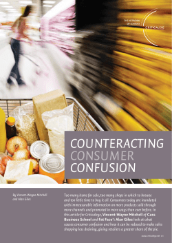 COUNTERACTING CONSUMER CONFUSION
