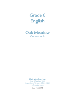 English - Oak Meadow School