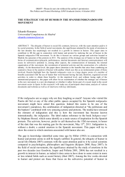 ERomanos PPW - Humor in the Indignados Movement