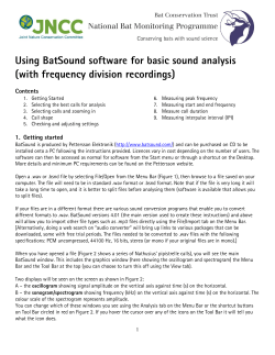 Using BatSound software for basic sound analysis (with frequency