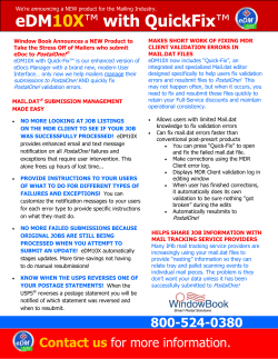 eDM10X&trade; with QuickFix