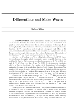 Differentiate and Make Waves