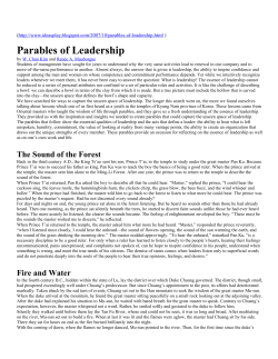 Parables of Leadership