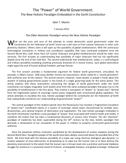 The &ldquo;Power&rdquo; of World Government