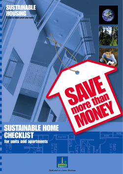 Sustainable home checklist for units and