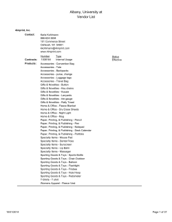 Albany, University at Vendor List