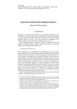 Aspectual Coercion and Eventuality Structure