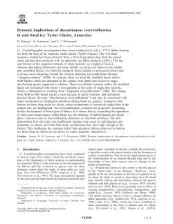 Dynamic implications of discontinuous recrystallization in cold