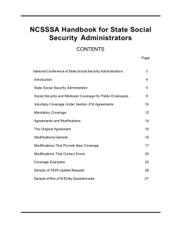 NCSSSA Handbook for State Social Security Administrators