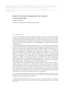 Doing IT for Themselves: Management versus Autonomy in Youth E