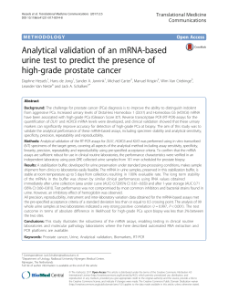 Analytical validation of an mRNA-based urine test to predict the