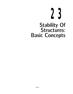 23 Stability Of Structures: Basic Concepts