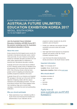 australia future unlimited: education exhibition korea 2017