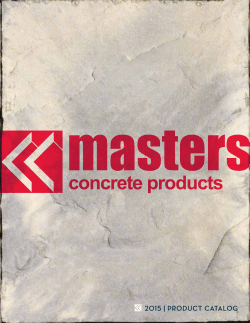 2015 Masters Concrete Products Catalog