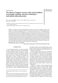 The effects of stepper exercise with visual feedback on strength