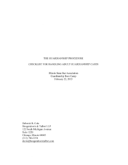 the guardianship procedure checklist
